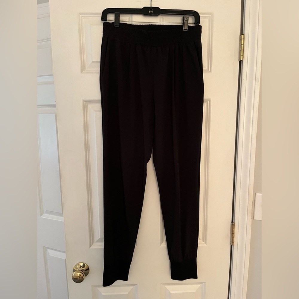 Wayf Black Track Pants with Elastic Cuffs and Tapered Fit - Picture 3 of 6